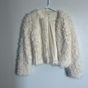 White fuzzy jacket